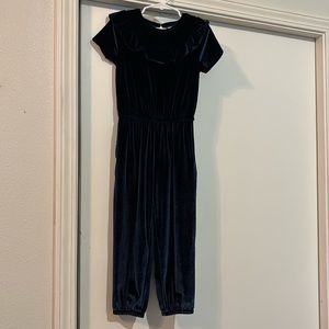 Tucker and Tate Blue Velour Romper